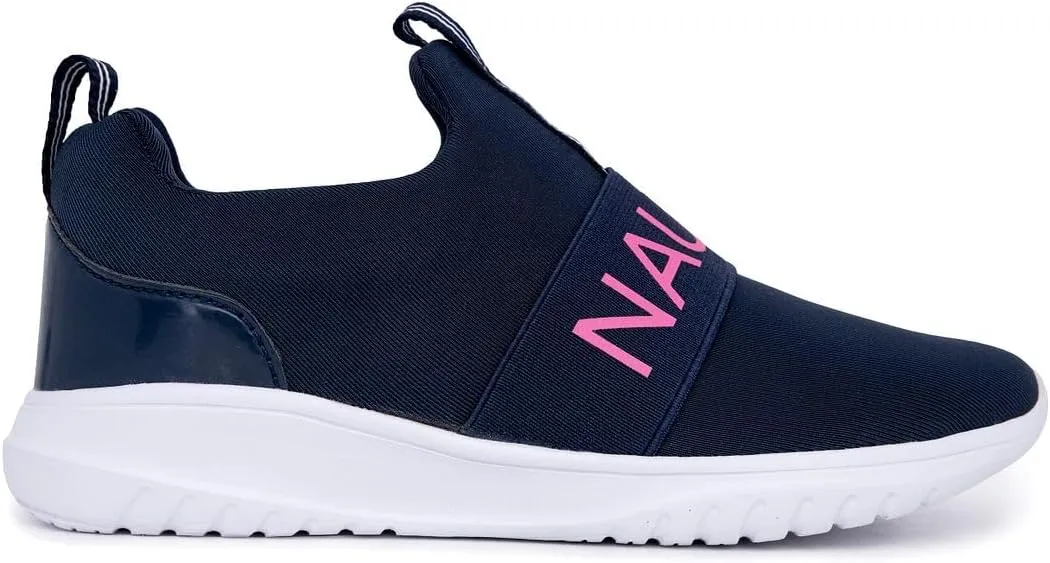 Nautica Youth Girls Slip-On Athletic Sneakers - Stylish Running and Tennis Shoes for Little and Big Kids