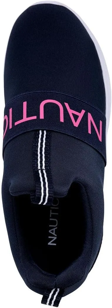 Nautica Youth Girls Slip-On Athletic Sneakers - Stylish Running and Tennis Shoes for Little and Big Kids