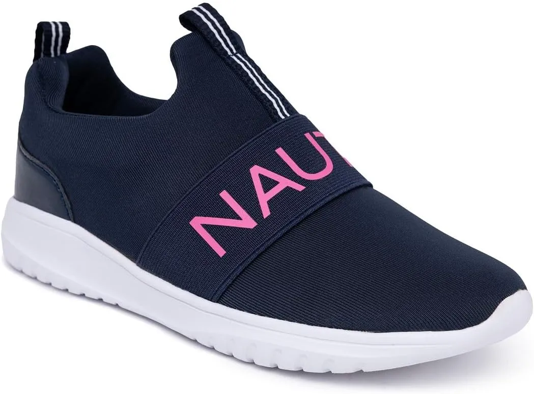 Nautica Youth Girls Slip-On Athletic Sneakers - Stylish Running and Tennis Shoes for Little and Big Kids
