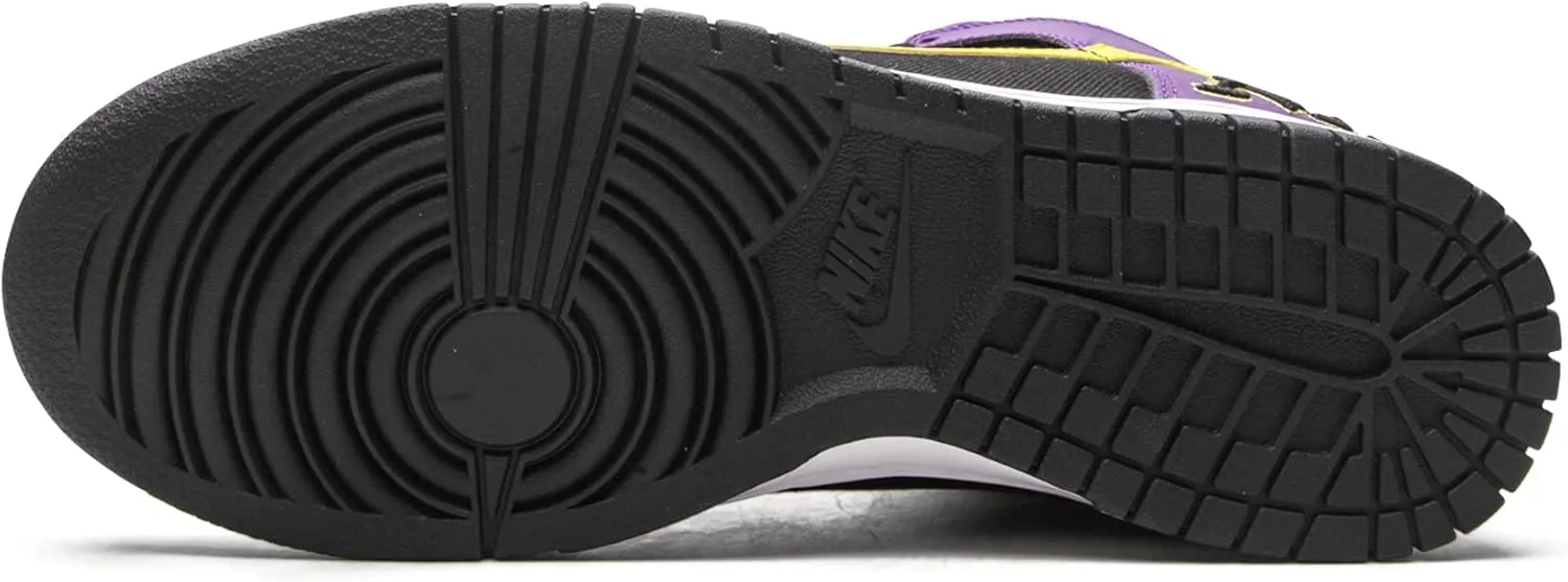 Nike Men's Dunk High EMB Lakers Black/Opti Yellow/Court Purple/Wht (DH0642 001)