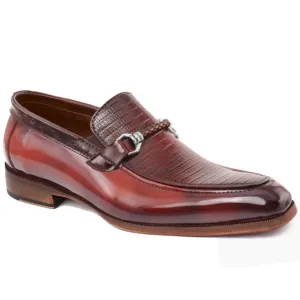Obeeze Handmade Red Leather Oxford Shoes