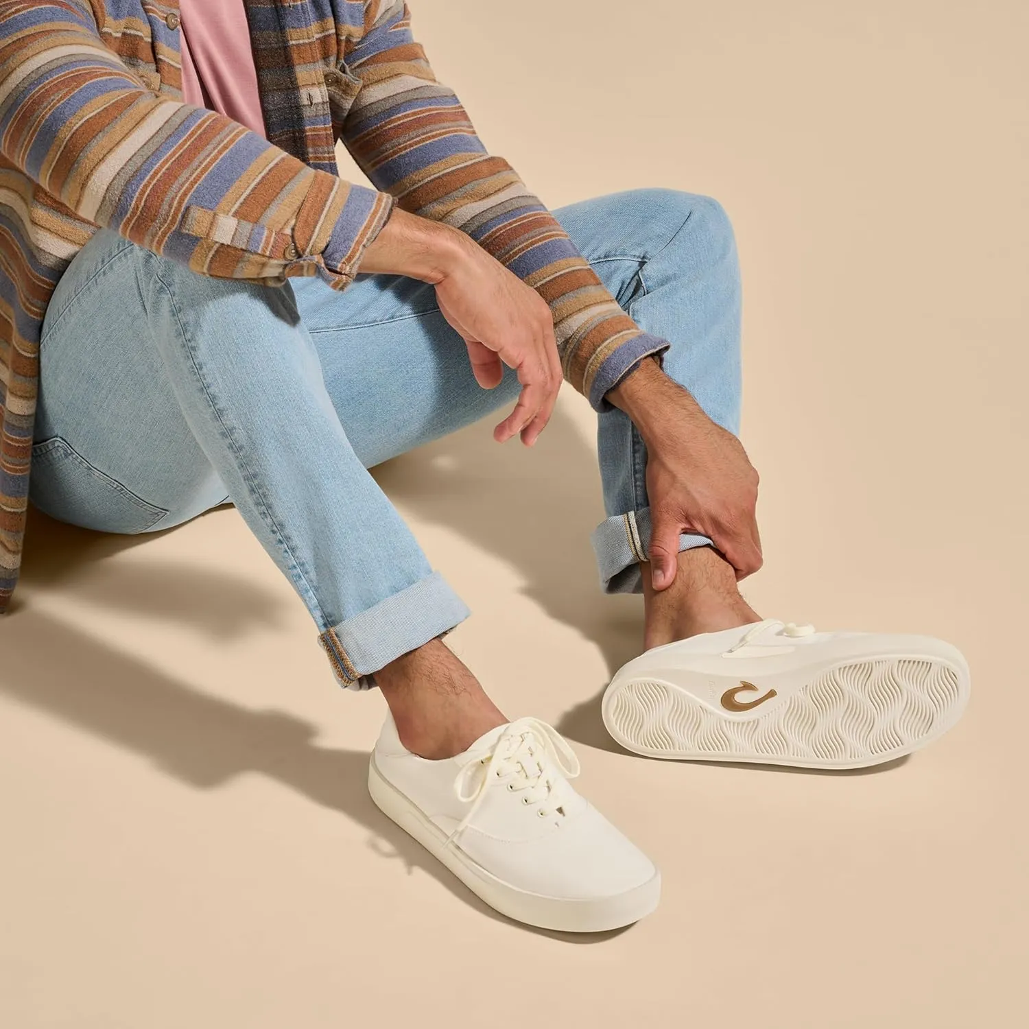 OLUKAI Tradewind Men's Everyday Sneaker, Lightweight Canvas & Classic Lace-Up Design, All-Day Comfort & Support