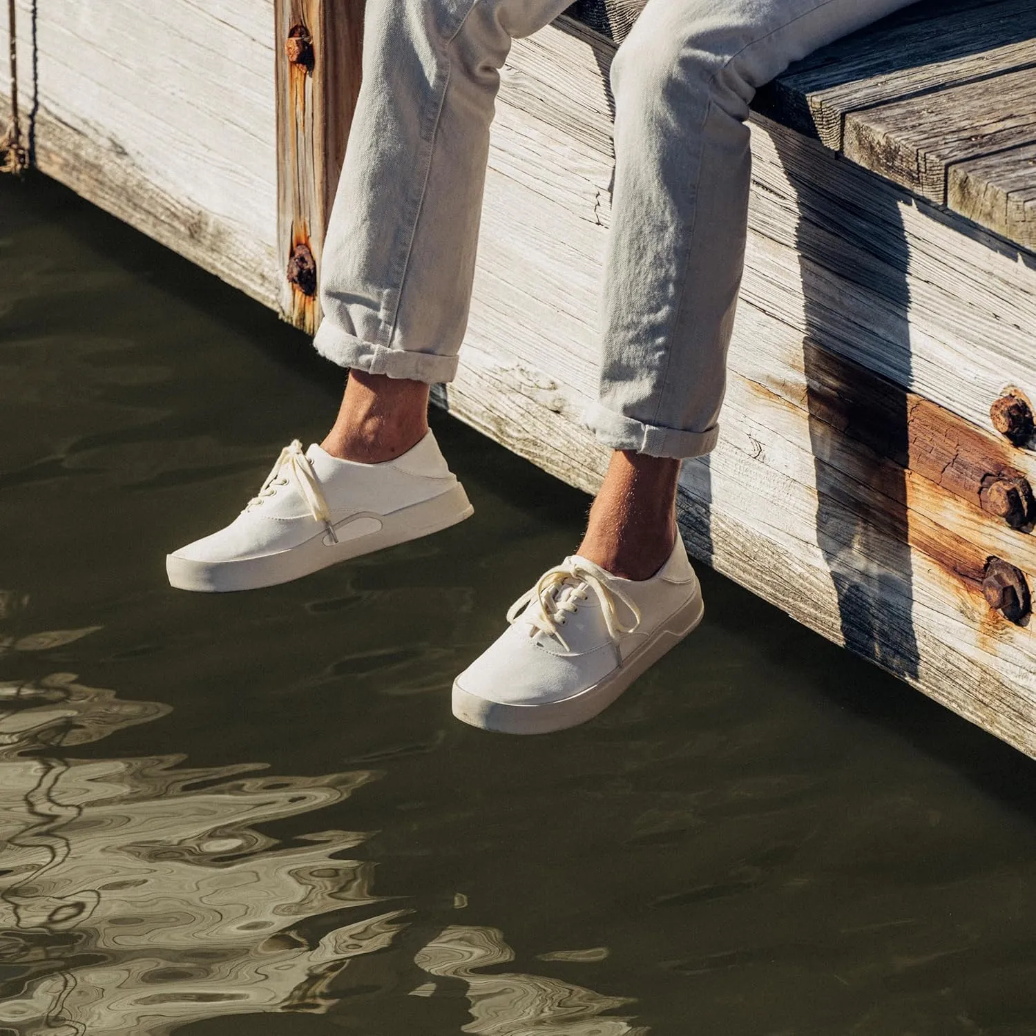 OLUKAI Tradewind Men's Everyday Sneaker, Lightweight Canvas & Classic Lace-Up Design, All-Day Comfort & Support