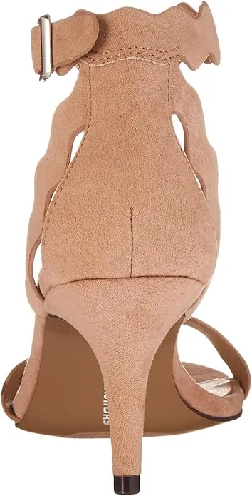 Open 6.5 Toe Rubie Strap Heeled Easy-to-use Ankle Black Suede Sandals Cost-efficient Chinese Kitten Laundry