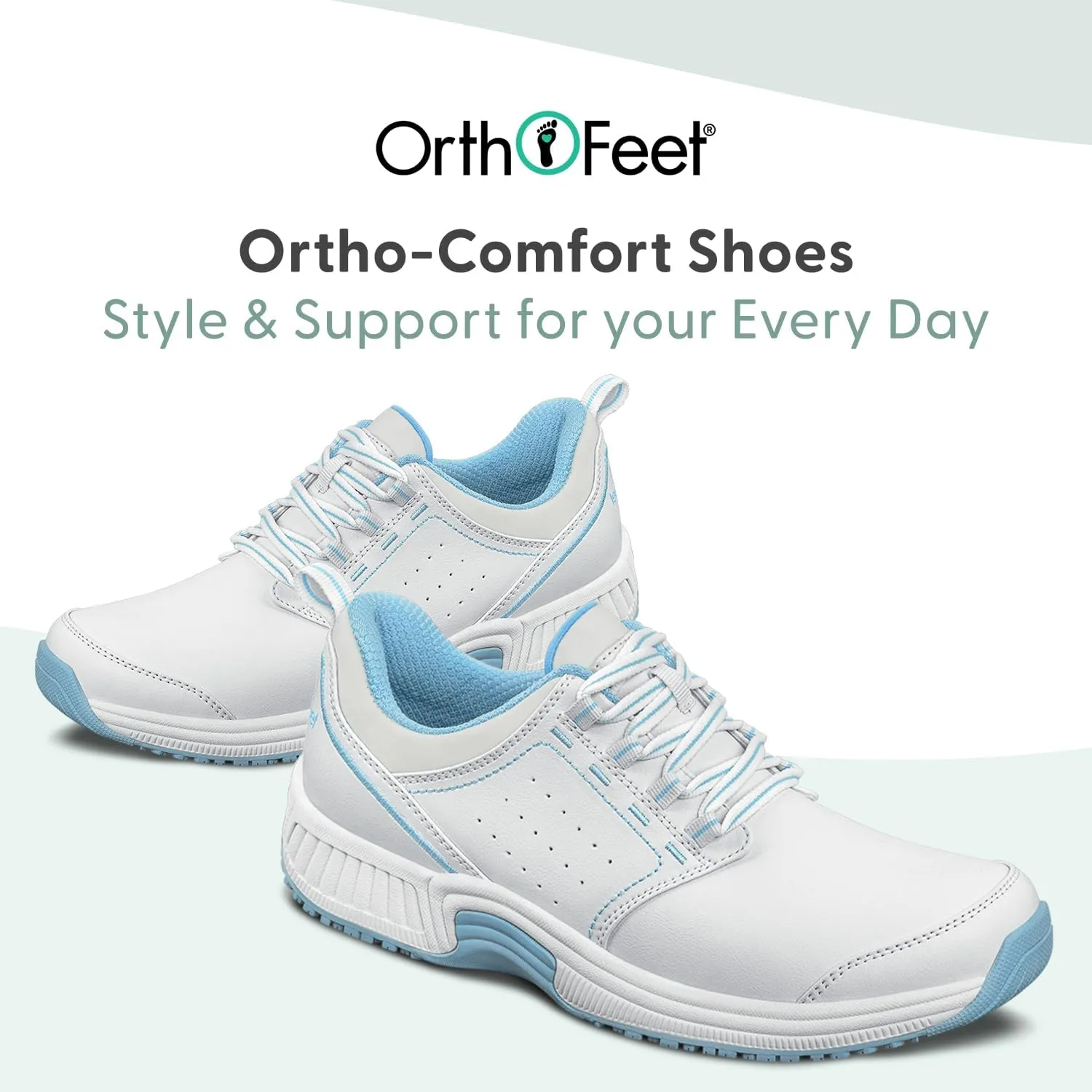 Orthofeet Women's Orthopedic Leather Talya Nurse Shoes