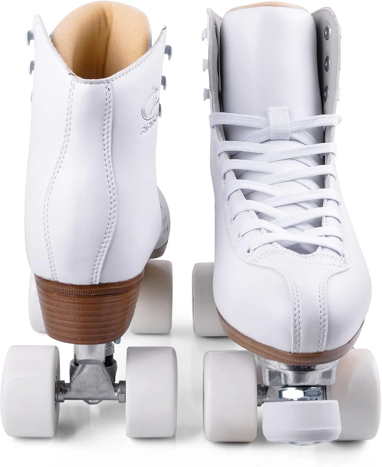 PAPAISON Roller Skates for Women and Men, Deluxe 2 Layer Microfiber Leather Double Row-Classic Roller Skates for Girls, Professional Outdoor Indoor Quad-Skates for Kids & Adults…