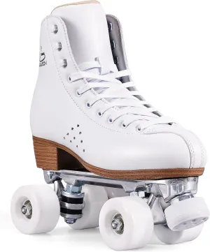 PAPAISON Roller Skates for Women and Men, Deluxe 2 Layer Microfiber Leather Double Row-Classic Roller Skates for Girls, Professional Outdoor Indoor Quad-Skates for Kids & Adults…