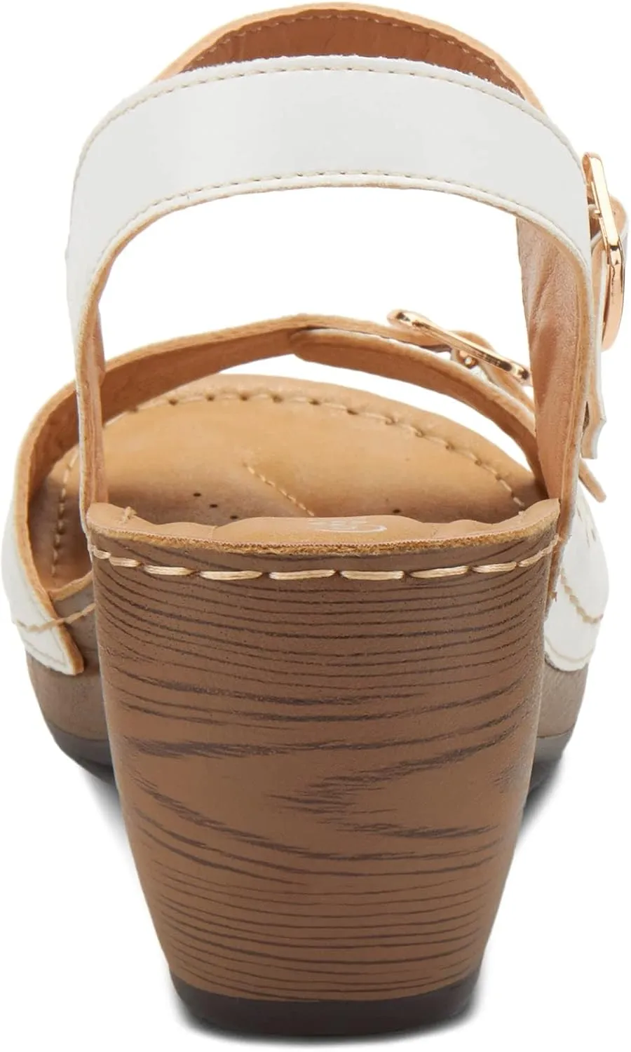 PATRIZIA SHANTAY Wedge Sandals with ankle strap buckle closures - Womens Casuals Sandals for Outdoor