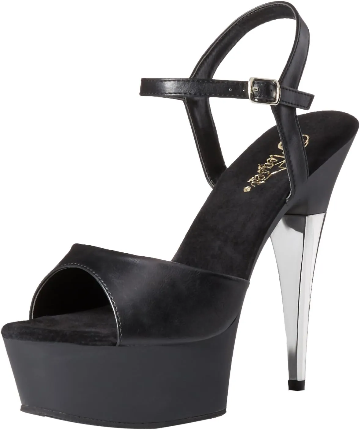 Pleaser Women's CAP609/BPU/M Platform Dress Sandal