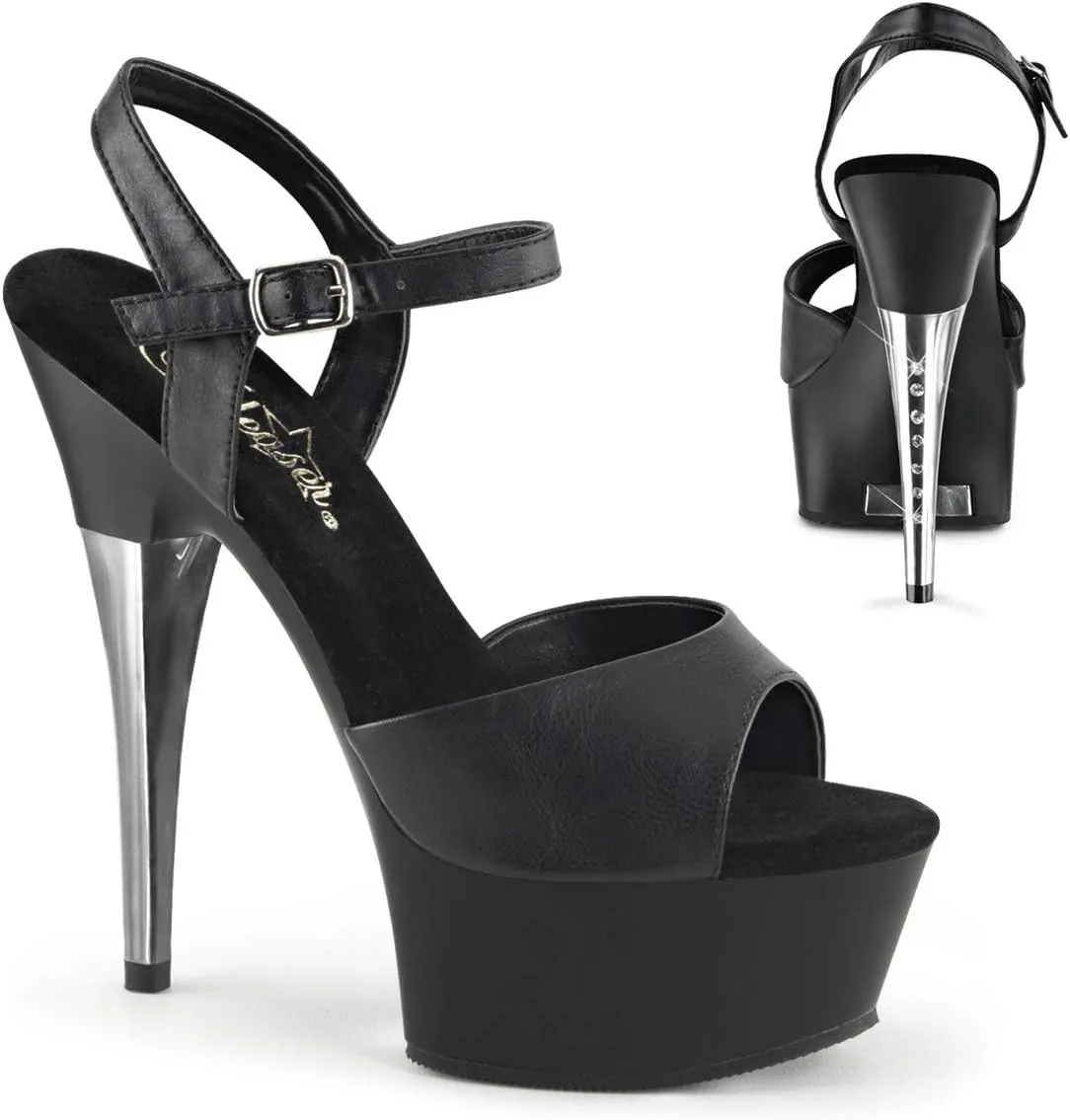 Pleaser Women's CAP609/BPU/M Platform Dress Sandal