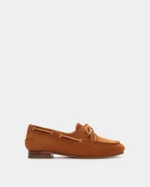 Plume Moccasin in Brown Suede