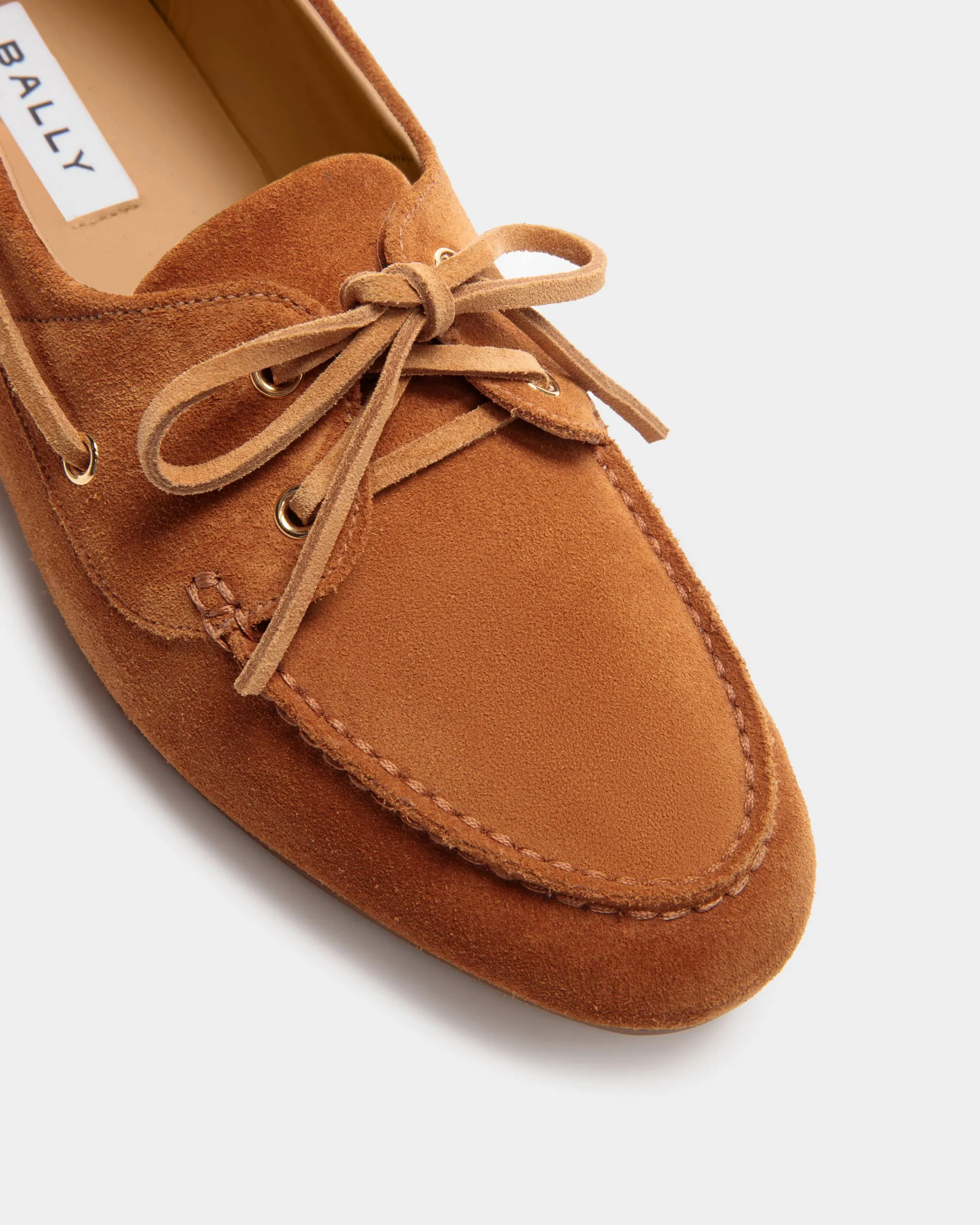 Plume Moccasin in Brown Suede