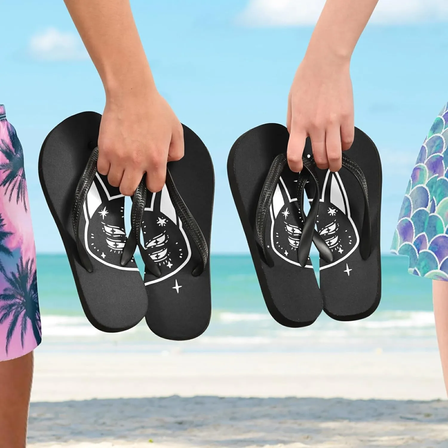 Poeticcity Flip Sandal Men Women Flip Flops for Hotel Spa Home Slippers Bedroom Travel S-XXL