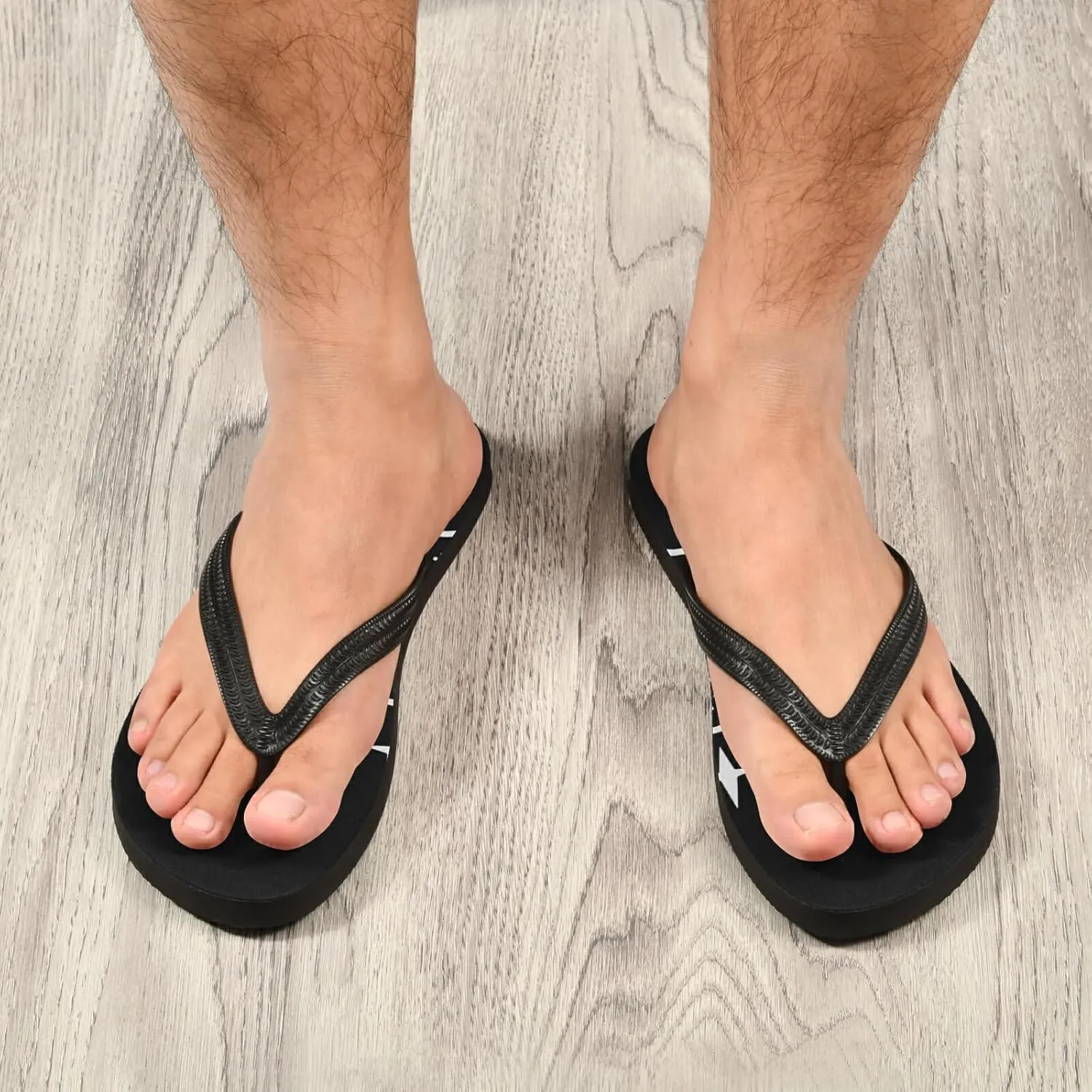 Poeticcity Flip Sandal Men Women Flip Flops for Hotel Spa Home Slippers Bedroom Travel S-XXL