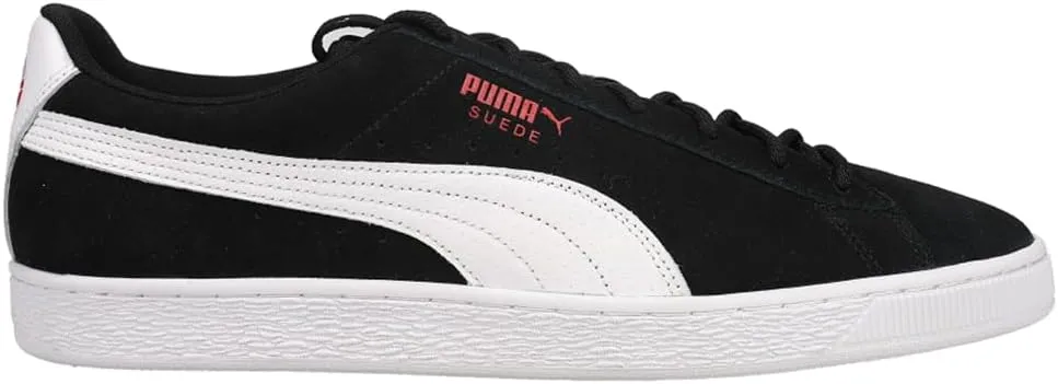 PUMA Mens Suede As Lace Up Sneakers Shoes Casual - Black, Red, White - Size 7.5 M