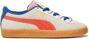 PUMA Mens Suede Podium Lace Up Sneakers Shoes - Off White, Orange - Size 9.5 M