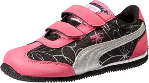 Puma Toddler/Youth Whirlwind Swirl V, Pink/Silver-4 Infant
