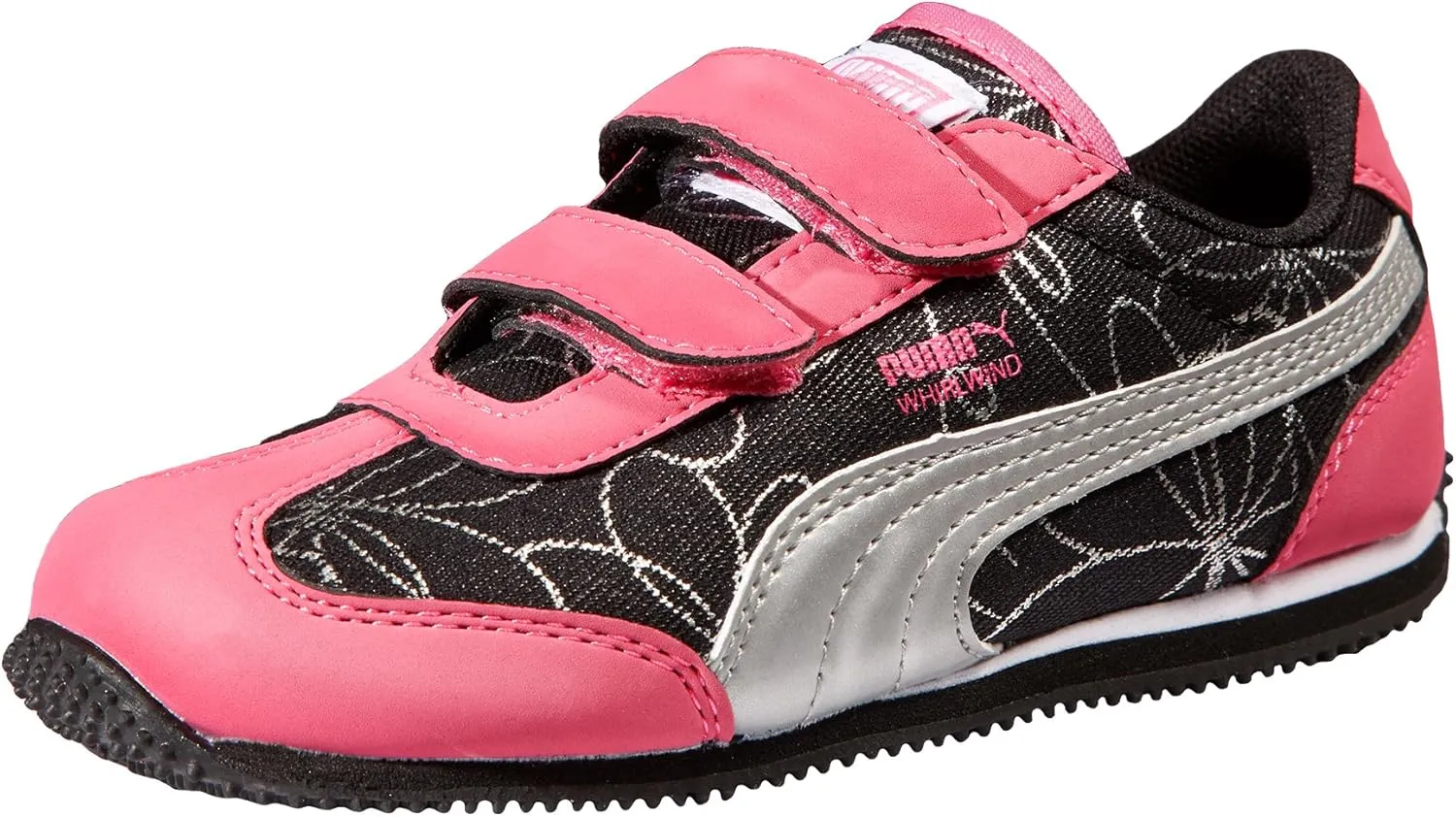 Puma Toddler/Youth Whirlwind Swirl V, Pink/Silver-4 Infant