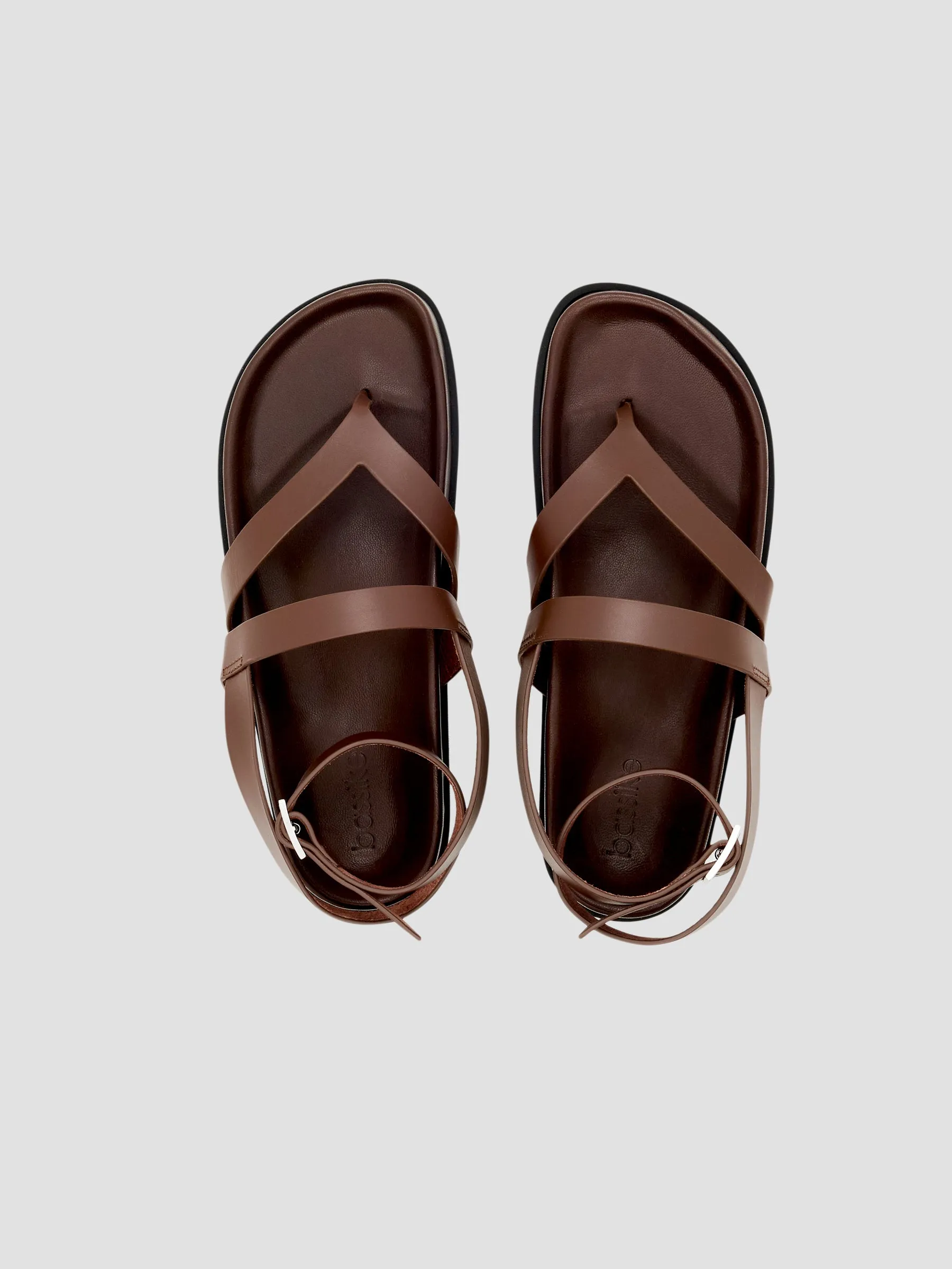 Raw Leather Strap Sandal