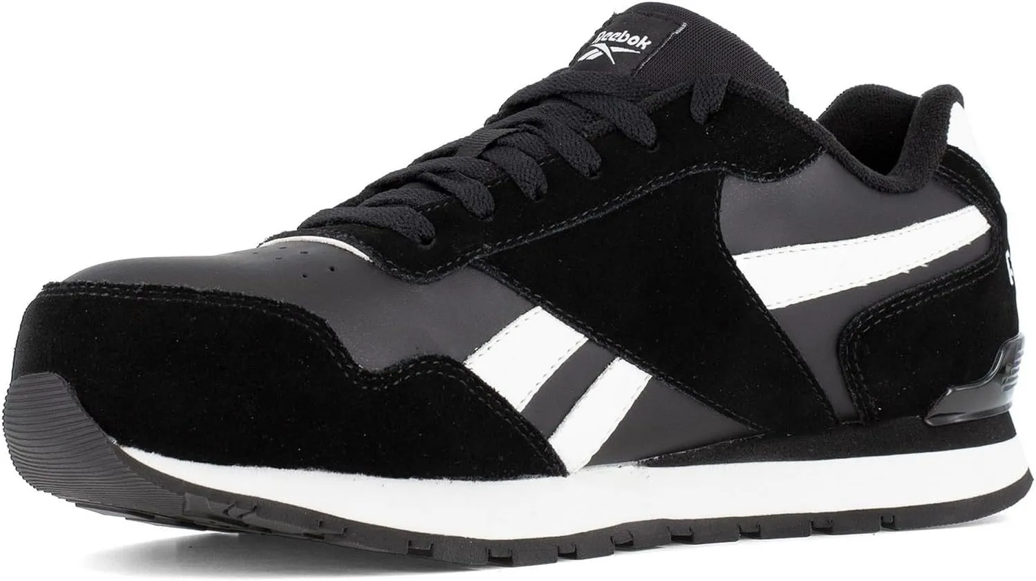 Reebok Men's Rb1982 Harman Work Construction Shoe Black and White Safety