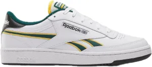Reebok Unisex Club C Revenge Sneaker, White/Fierce Gold/Collegiate Green, 9.5 US Men