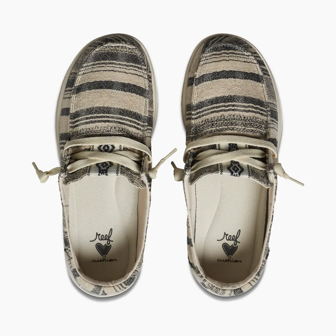 Reef Cushion Coast Shoe-Black Stripe
