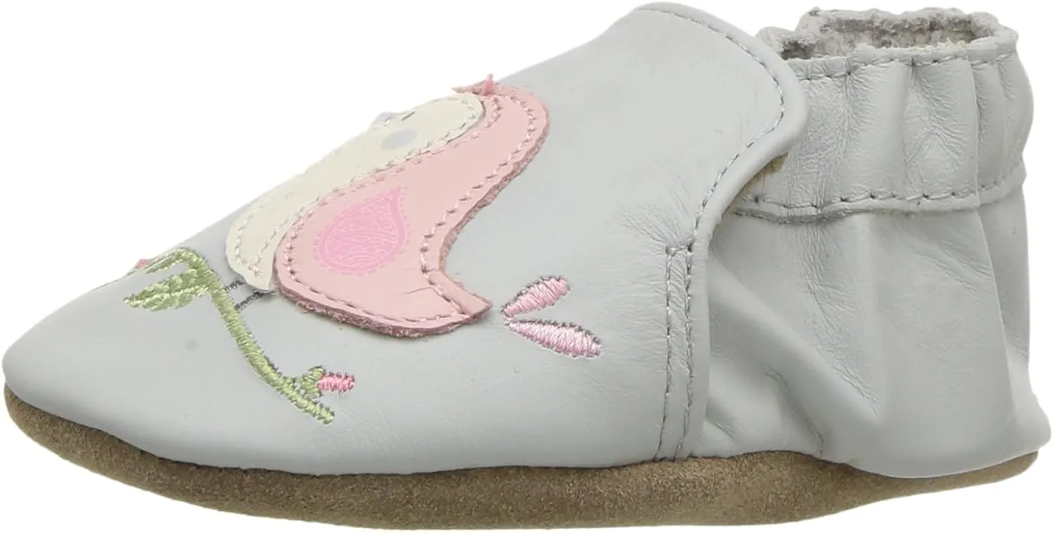 Robeez Baby Girls and Unisex Soft Soles Slip-Resistant Crib Shoes Slippers for Infant and Toddler, 0-24 Months