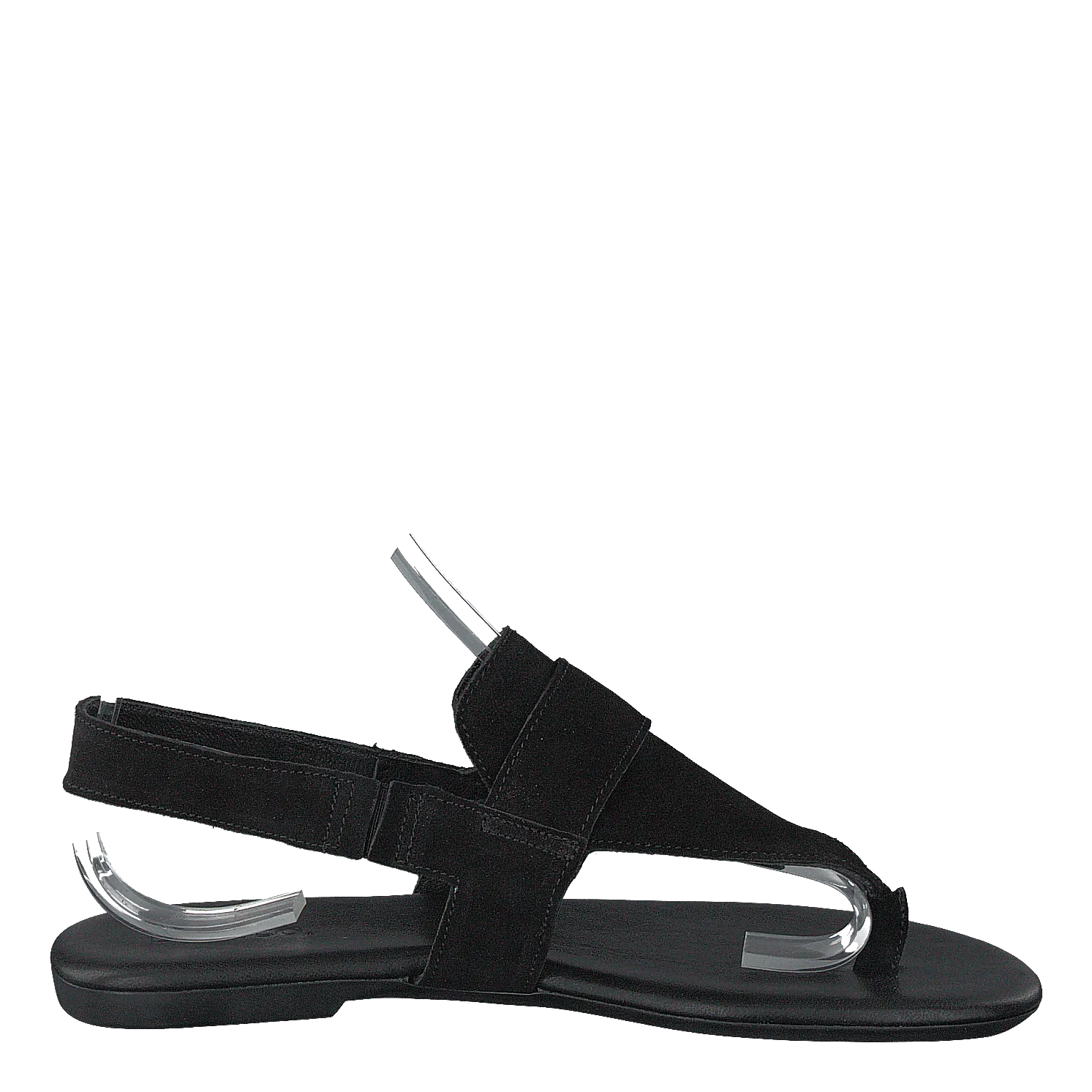 Round Buckle Sandal Black