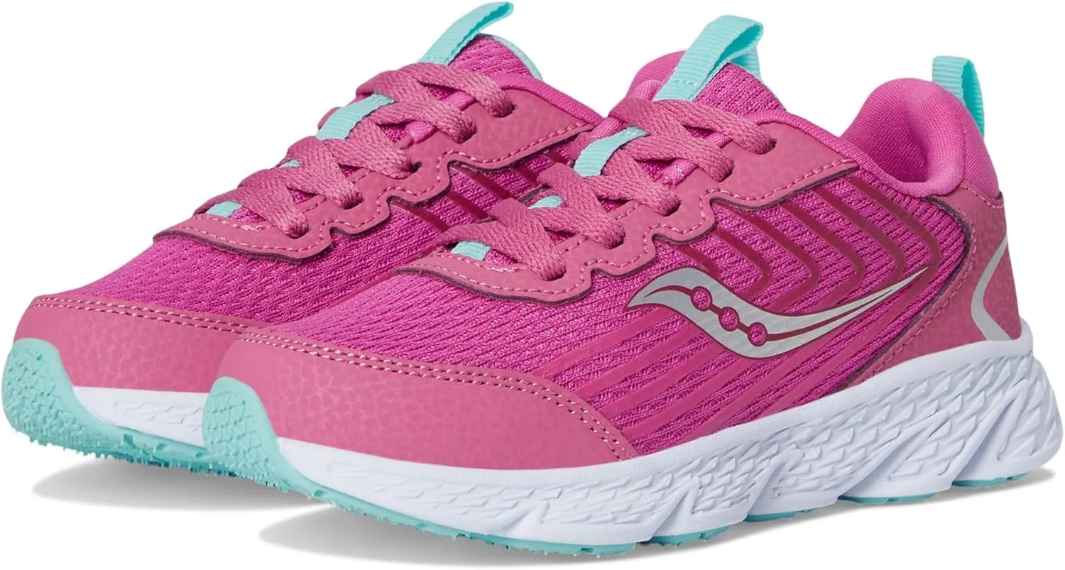 Saucony Wind 3.0 (Little Big Kid) Sneaker, Pink, 2.5 US Unisex