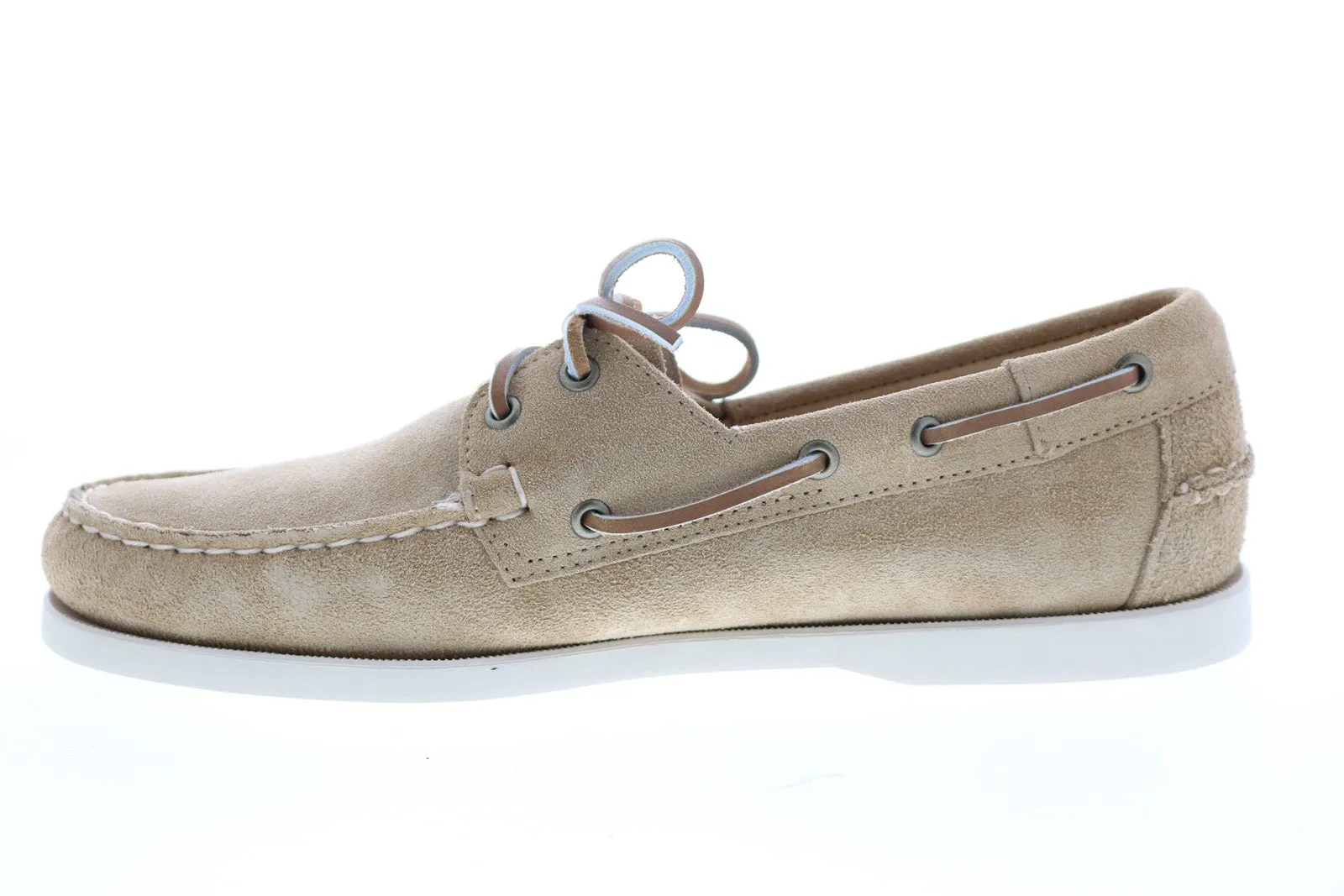 Sebago Portland Flesh Out 7111PTW Mens Beige Loafers & Slip Ons Boat Shoes