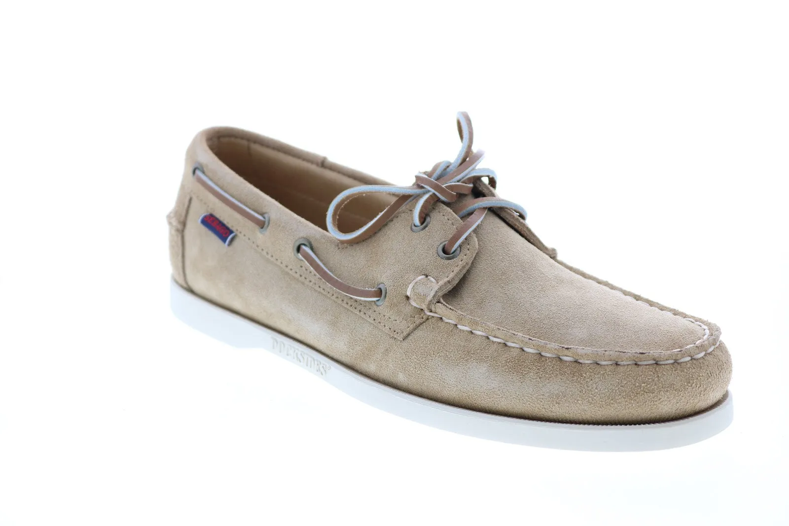 Sebago Portland Flesh Out 7111PTW Mens Beige Loafers & Slip Ons Boat Shoes