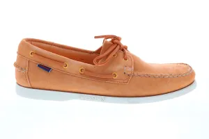 Sebago Portland Flesh Out 7111PTW Mens Orange Loafers & Slip Ons Boat Shoes