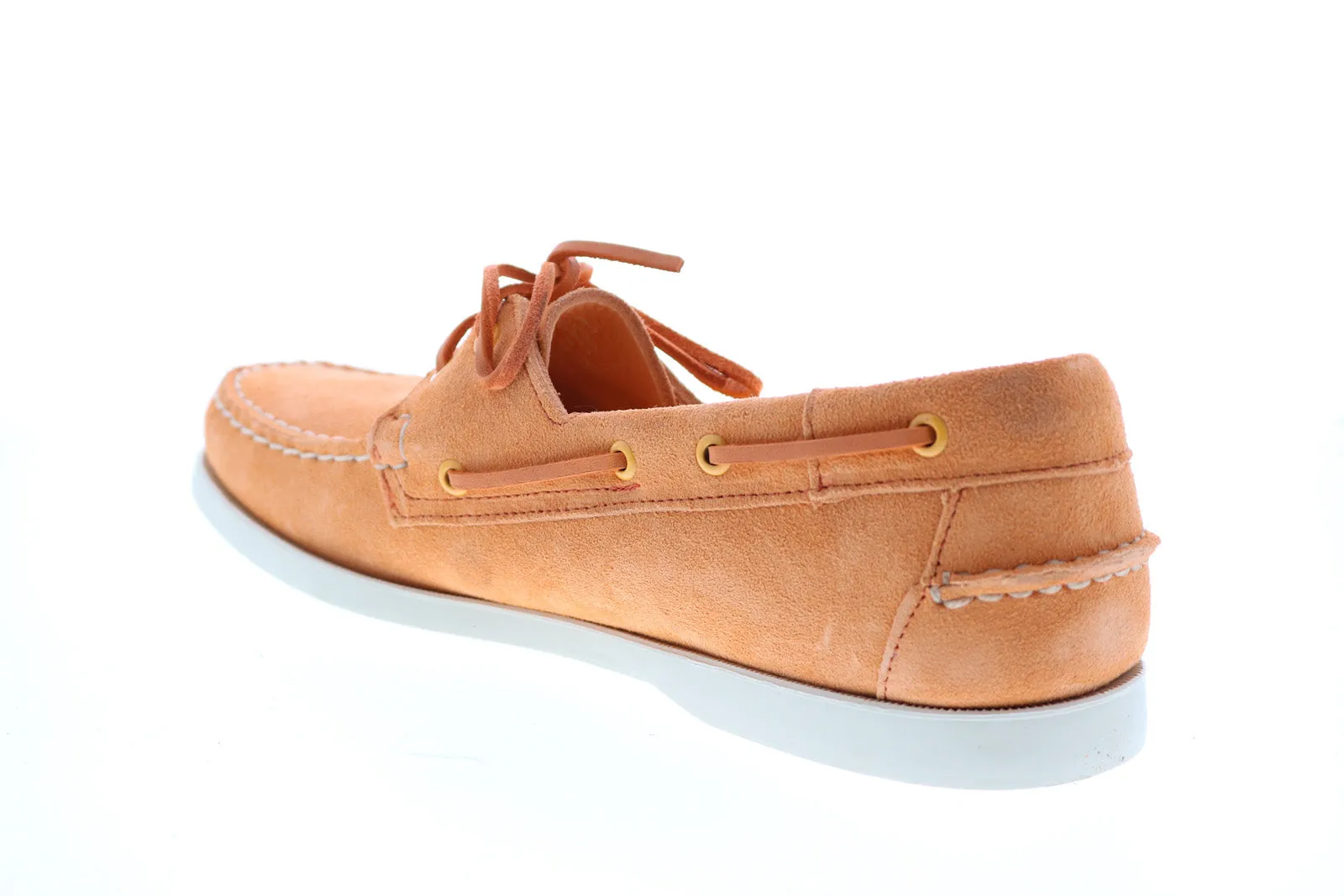 Sebago Portland Flesh Out 7111PTW Mens Orange Loafers & Slip Ons Boat Shoes