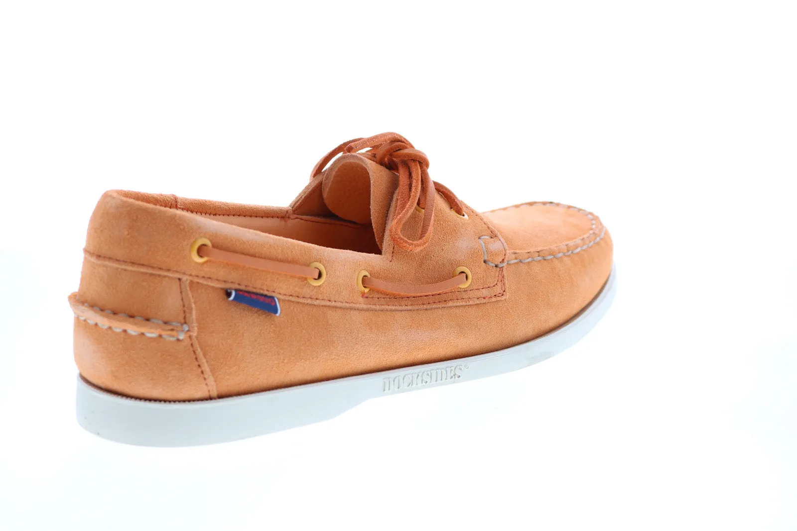 Sebago Portland Flesh Out 7111PTW Mens Orange Loafers & Slip Ons Boat Shoes