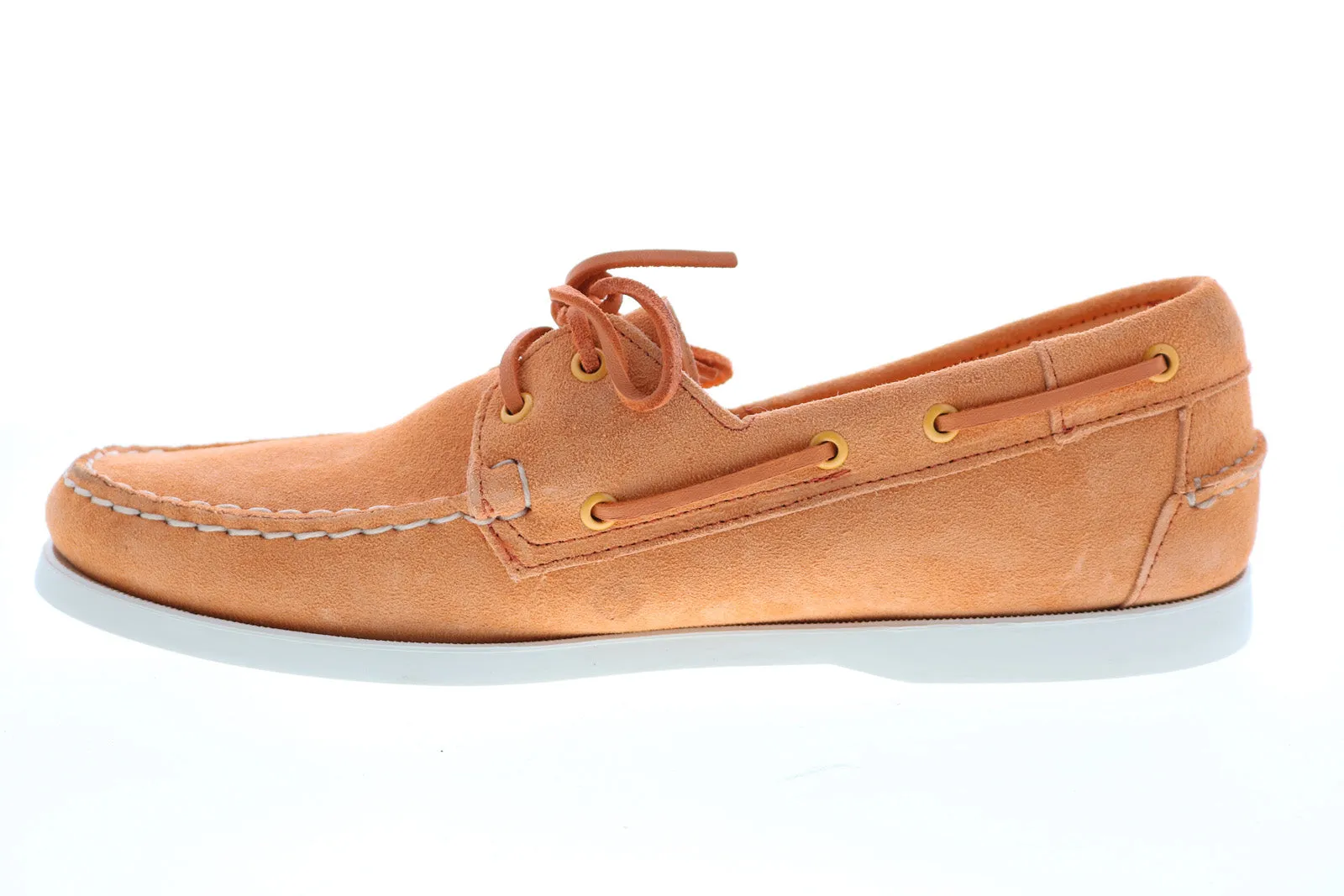 Sebago Portland Flesh Out 7111PTW Mens Orange Loafers & Slip Ons Boat Shoes