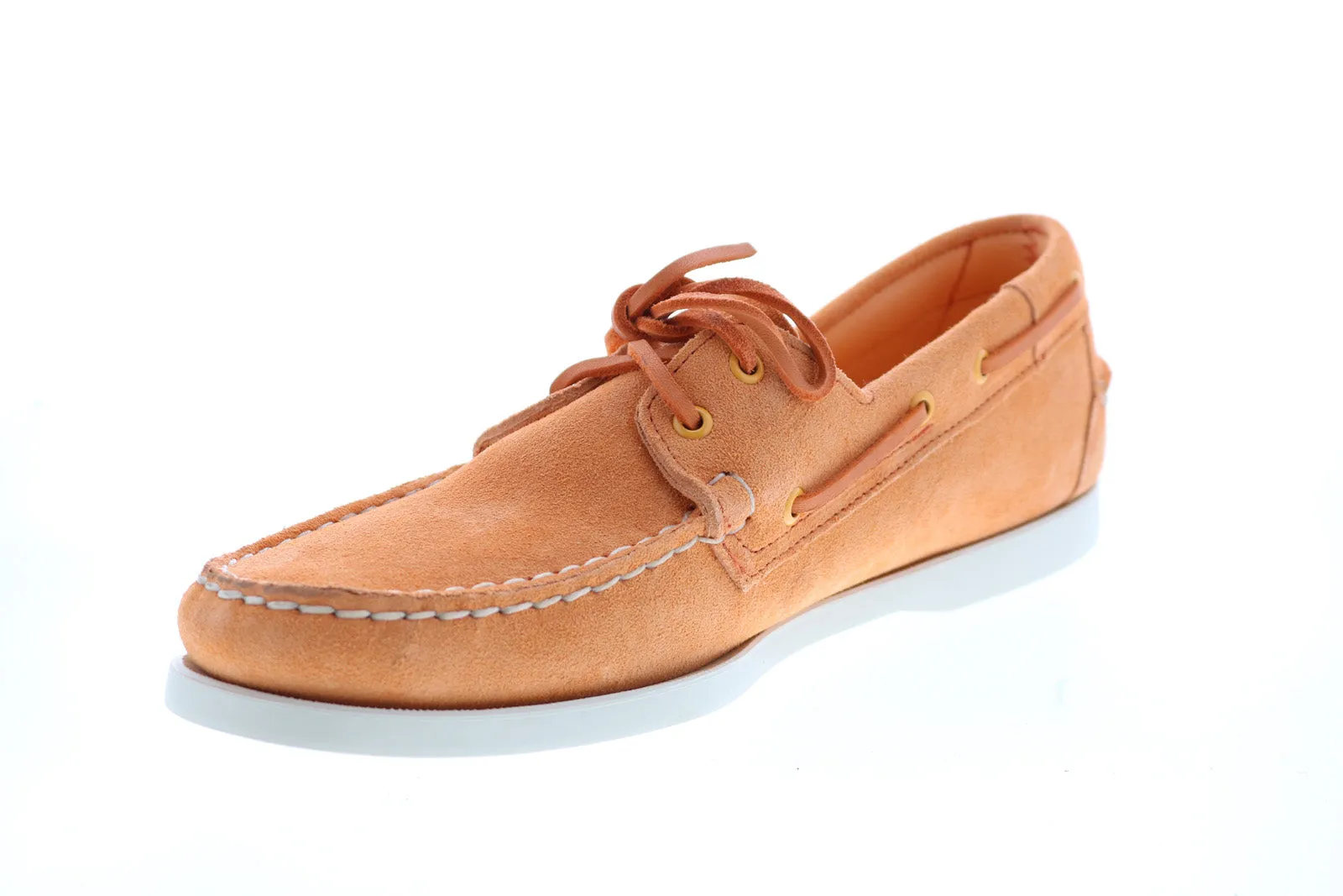 Sebago Portland Flesh Out 7111PTW Mens Orange Loafers & Slip Ons Boat Shoes