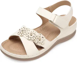 SHIBEVER Wedge Sandals for Women Dressy: Comfortable Summer Platform Casual Dress Women Sandal