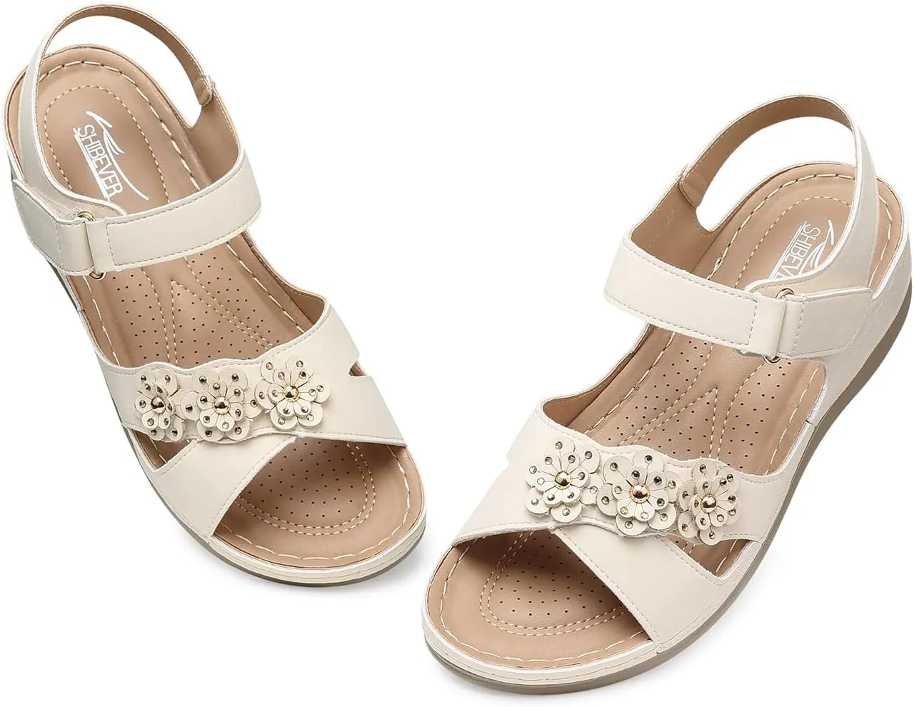 SHIBEVER Wedge Sandals for Women Dressy: Comfortable Summer Platform Casual Dress Women Sandal