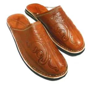 Shoe slippers men, leather slippers, brown,shoe, babouches outdoor slippers,men slippers,shoes unisex outdoor slippers with arch support for women and men slippers all sizes.