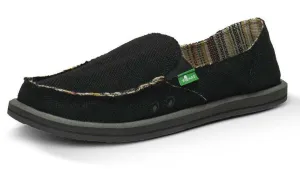 Shoes Hemp Donna Black Canvas Competitive Rounded Loafers Sanuk On Contemporary Slip Casual Toe Closed