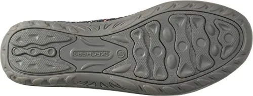 Skechers womens Reggae Fest - Wicker Loafer Flat, Navy, 6.5 US