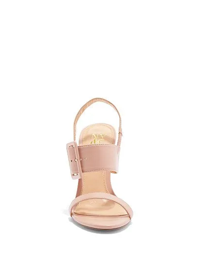 Slingback Buckle Heel - Nude