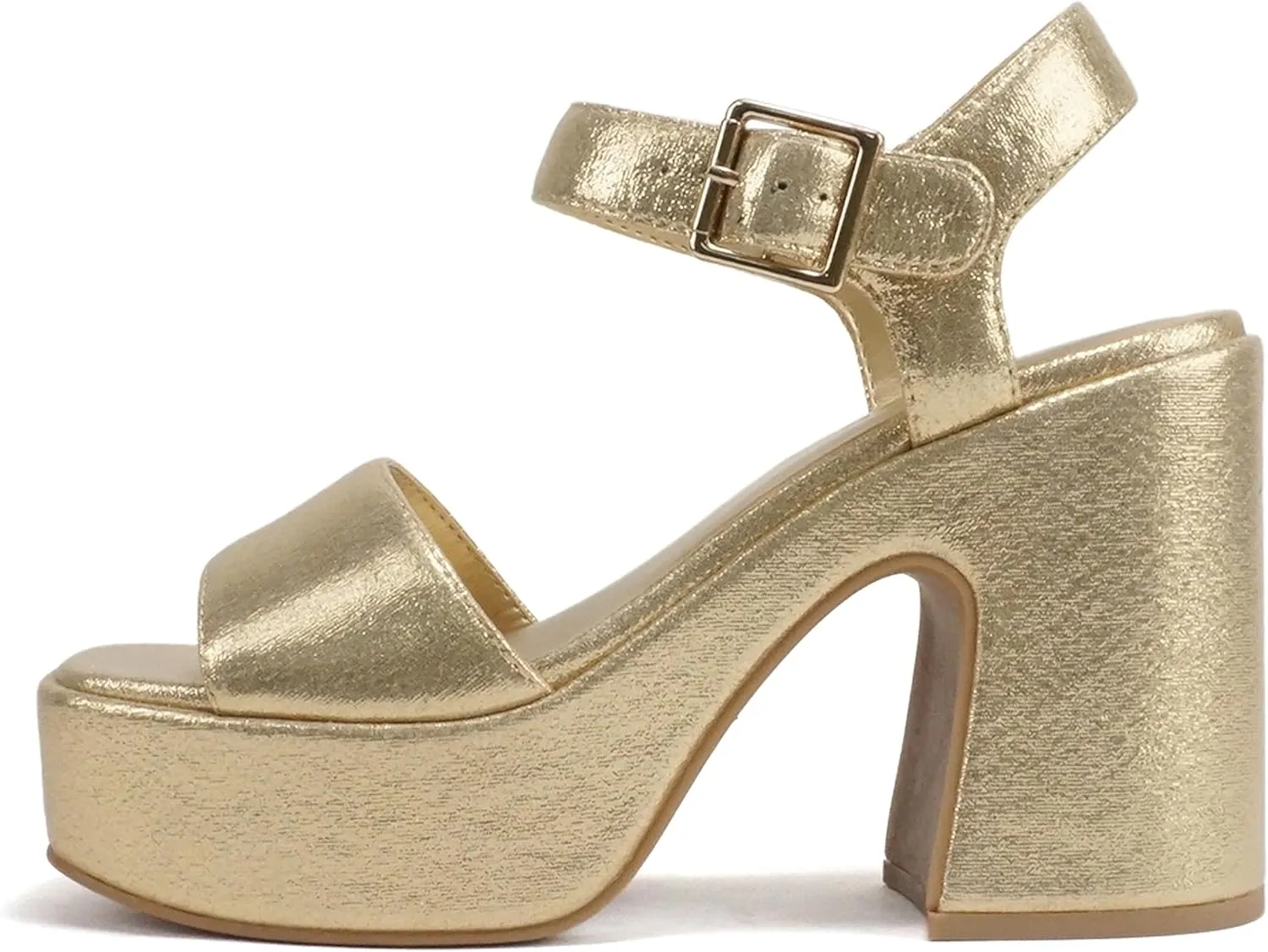 Soda Launch ~ Women Open Toe Ankle Strap Platform Chunky High Heeled Sandal