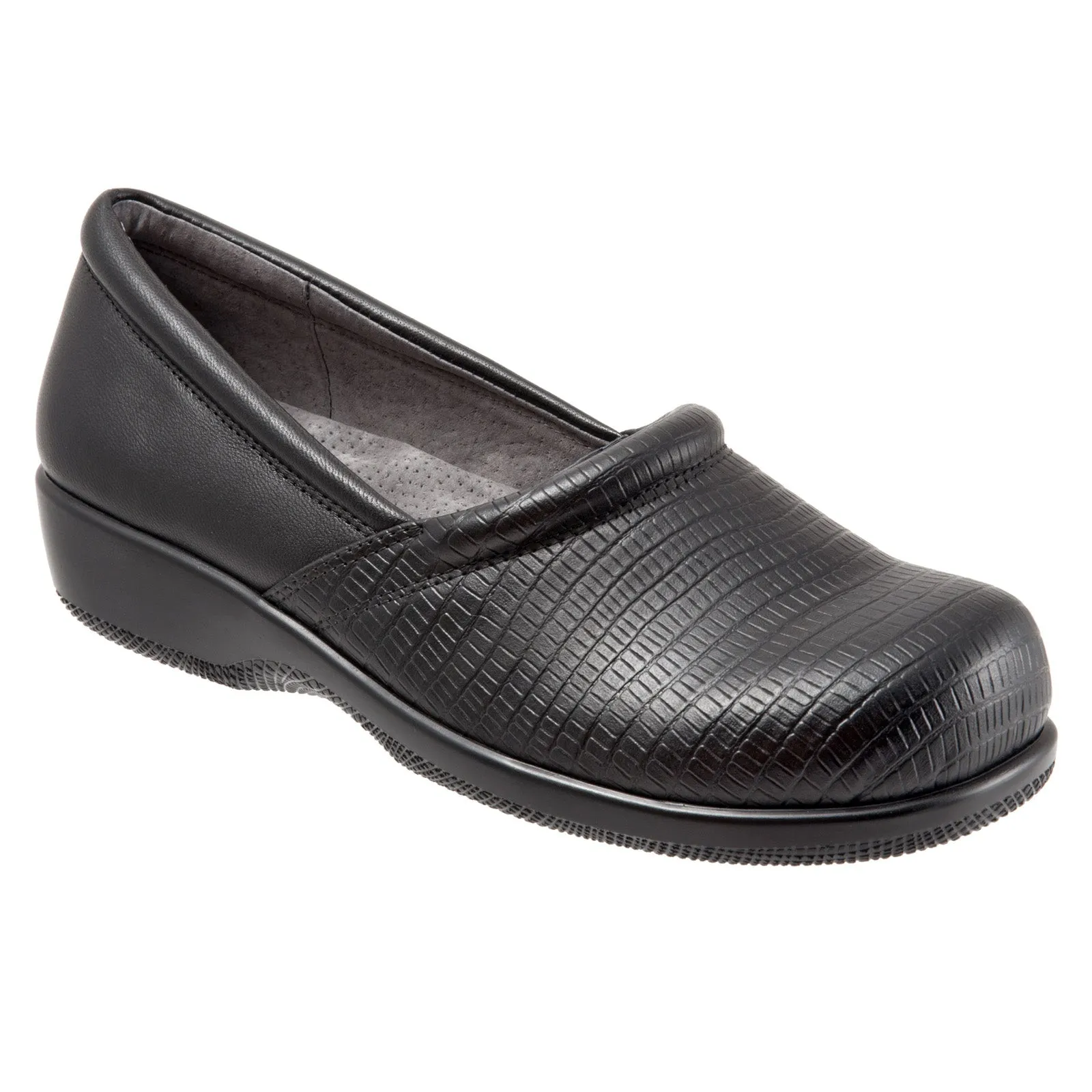 Softwalk Adora S1912-014 Womens Black Narrow Leather Loafer Flats Shoes
