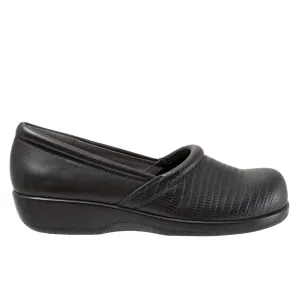 Softwalk Adora S1912-014 Womens Black Narrow Leather Loafer Flats Shoes