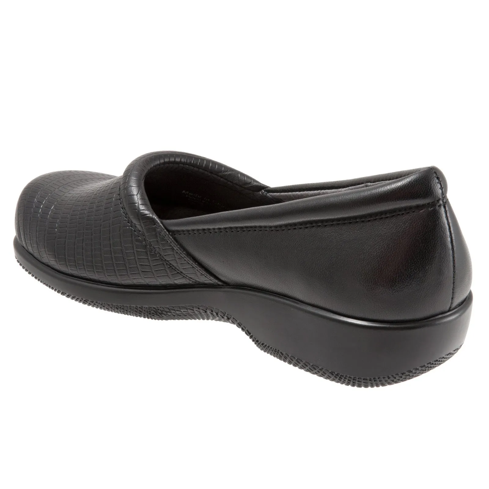 Softwalk Adora S1912-014 Womens Black Narrow Leather Loafer Flats Shoes