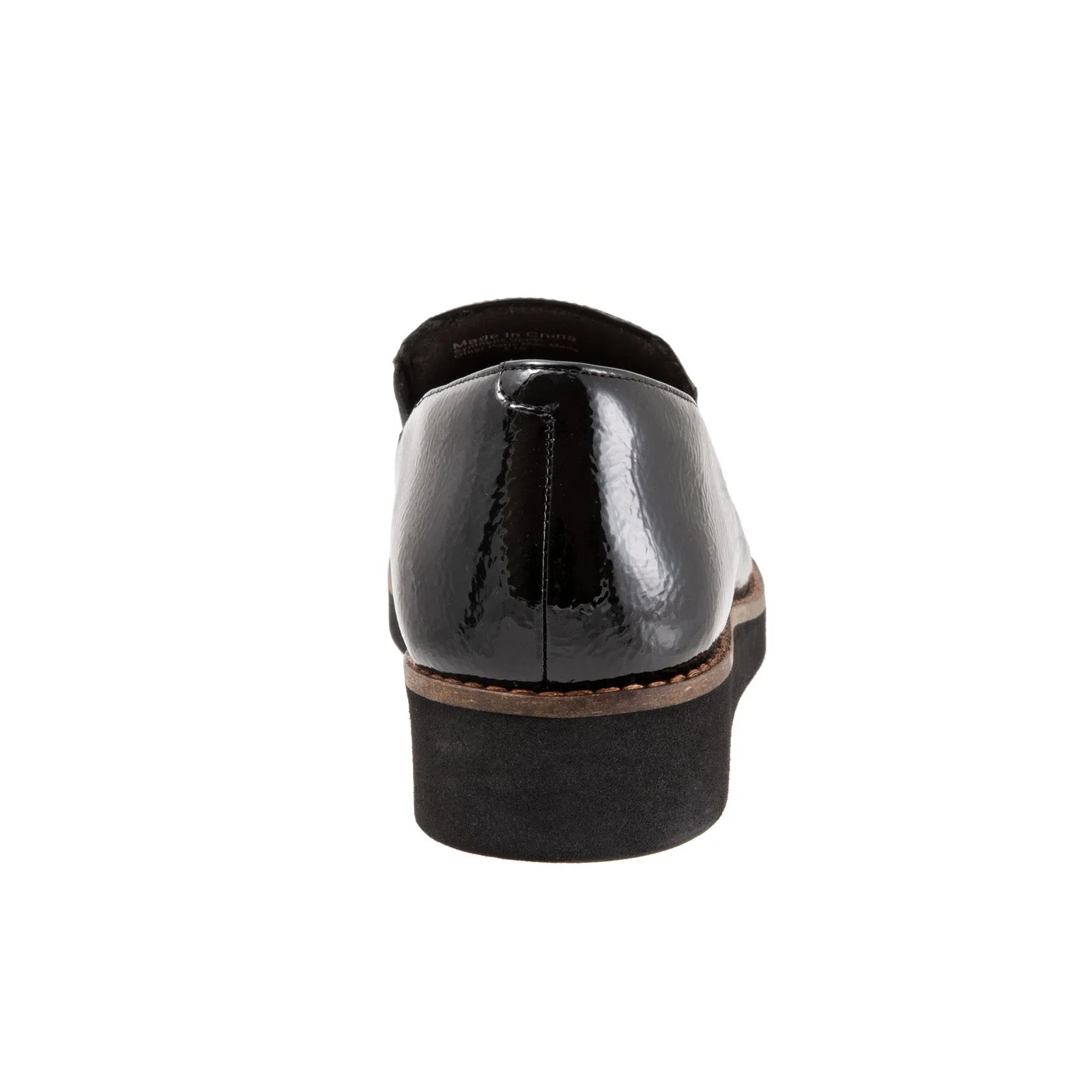 Softwalk Whistle S1810-005 Womens Black Narrow Leather Loafer Flats Shoes