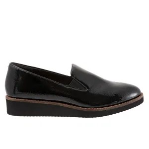Softwalk Whistle S1810-005 Womens Black Narrow Leather Loafer Flats Shoes