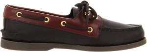 Sperry Top-Sider Authentic Original Leather Boat Shoe Men Black Amaretto