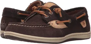 Sperry Womens Songfish Suede Padded Insole Boat Shoes Brown 10 Medium (B,M)